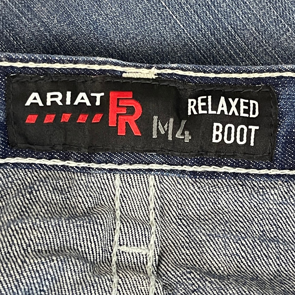 Ariat FR M4 Relaxed Boot Cut Jeans Mens 34x32 Flame Resistant Work Denim Pants - Picture 2 of 16